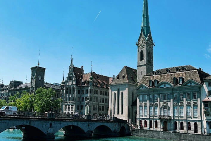 The Imperial Abbey of Fraumunster in Zurich, Switzerland